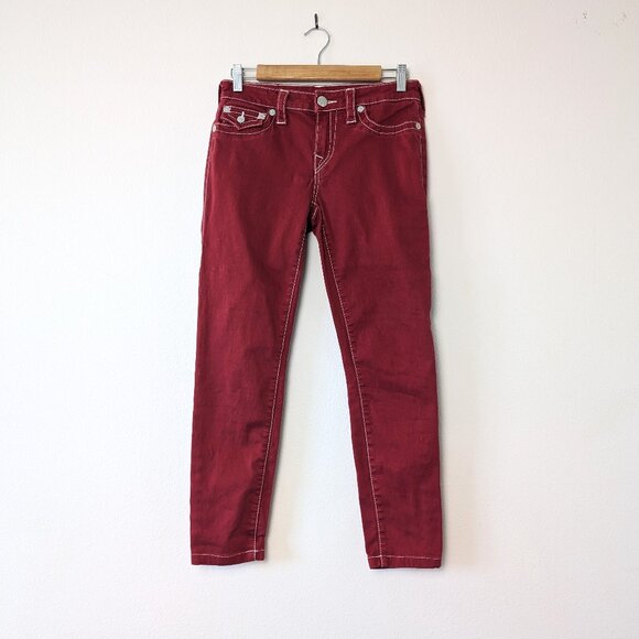 True Religion Denim - TRUE RELIGION Legging Pant Burgundy Tag size w27